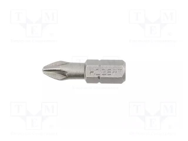 Screwdriver bit; Pozidriv®; PZ0; Overall len: 25mm; 5pcs. HÖGERT TECHNIK HT1S307