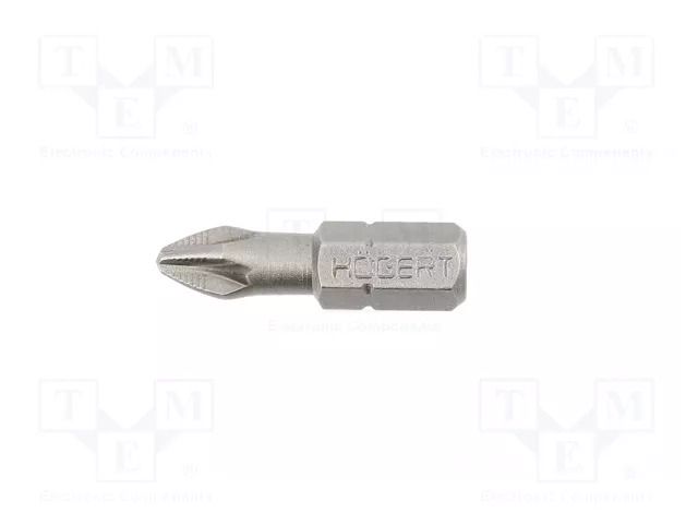 Screwdriver bit; Pozidriv®; PZ0; Overall len: 25mm; 5pcs. HÖGERT TECHNIK HT1S307