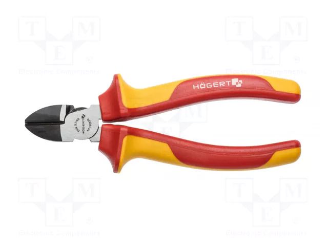Pliers; side,cutting,insulated; 160mm; 1kVAC HÖGERT TECHNIK HT1P909