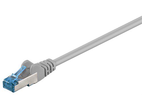 CAT 6A Patch Cable, S/FTP (PiMF), grey, 0.25 m - copper conductor (CU), halogen-free cable sheath (LSZH) 94137