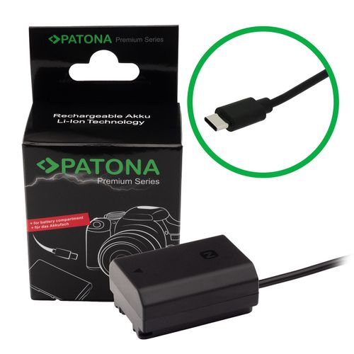 PATONA Premium USB-C Input battery adapter for Sony NP-FZ100 A7 III A7M3 Alpha 7 III A7 R III A7RM3 Alp, PATONA 9414 4055655235907