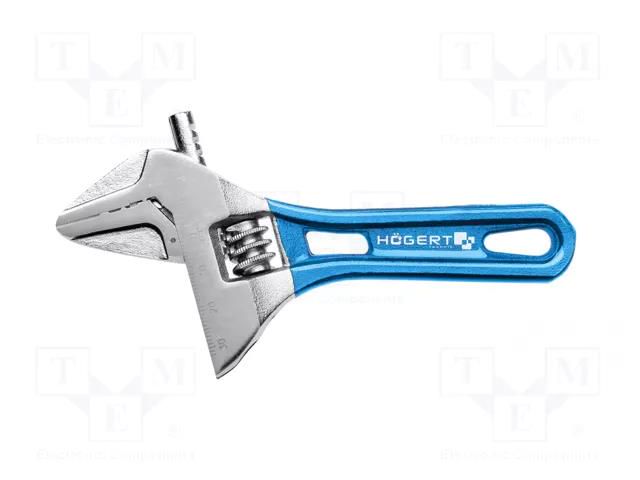 Wrench; adjustable; 140mm; Max jaw capacity: 32mm HÖGERT TECHNIK HT1P562