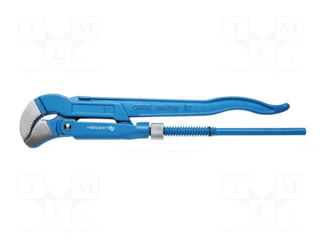 Wrench; adjustable; 640mm; Max jaw capacity: 95mm; 3" HÖGERT TECHNIK HT1P526