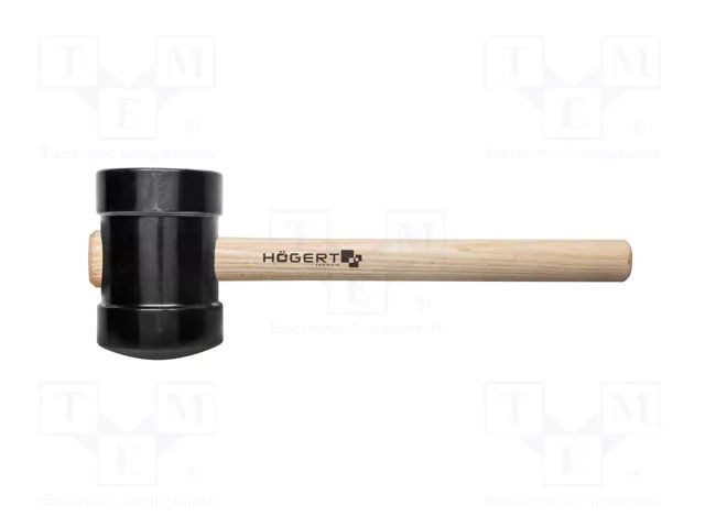 Hammer; 800g; round; wood (ash); with a soft-face HÖGERT TECHNIK HT3B045