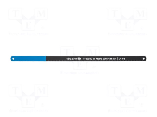 Hacksaw blade-set; tinware,metal; 300mm; 24teeth/inch; 2pcs. HÖGERT TECHNIK HT3S280