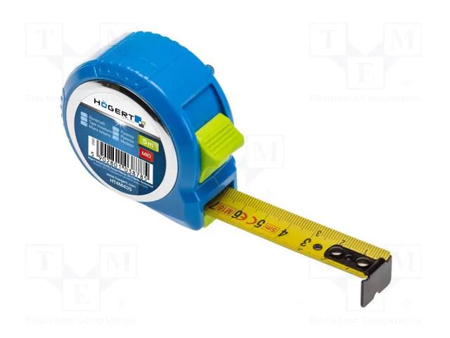 Measuring tape; L: 5m; Width: 19mm; Class: II; measure HÖGERT TECHNIK HT4M435