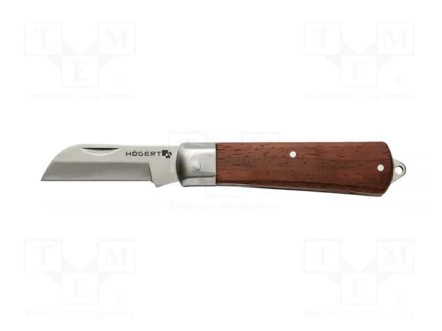Knife; universal; 210mm; Handle material: wood; folding HÖGERT TECHNIK HT4C650