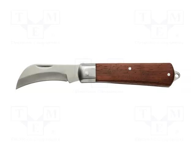 Knife; universal; 198mm; Handle material: wood; folding HÖGERT TECHNIK HT4C651