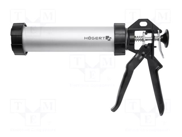 Caulking gun; 225mm; aluminium HÖGERT TECHNIK HT4R405