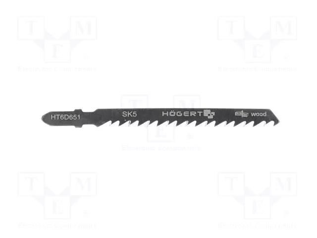 Hacksaw blade-set; wood,jigsaw; 100mm; 6teeth/inch; 5pcs. HÖGERT TECHNIK HT6D651