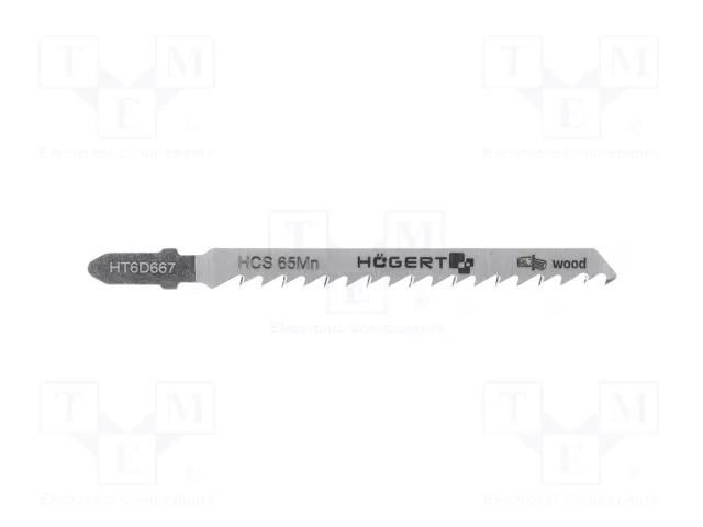 Hacksaw blade-set; wood,jigsaw; 100mm; 6teeth/inch; 5pcs. HÖGERT TECHNIK HT6D667