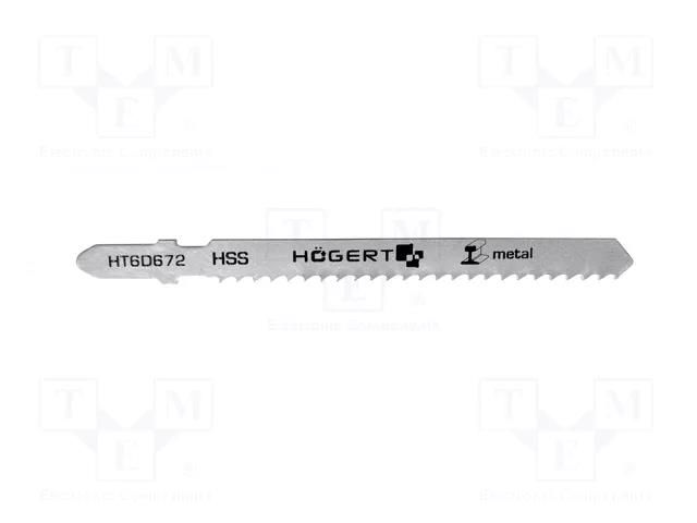 Hacksaw blade-set; metal,jigsaw; 100mm; 8teeth/inch; 5pcs. HÖGERT TECHNIK HT6D672