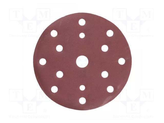 Sanding plate; Granularity: 320; Mounting: bur; with holes; Ø150mm HÖGERT TECHNIK HT8D138