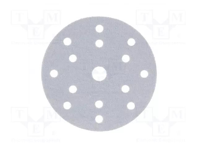 Sanding plate; Granularity: 60; Mounting: bur; with holes; Ø150mm HÖGERT TECHNIK HT8D140