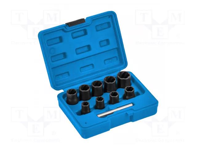 Kit: screw extractor; 10pcs. HÖGERT TECHNIK HT8G401