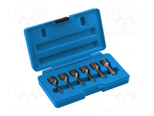 Kit: screw extractor; 6pcs. HÖGERT TECHNIK HT8G402