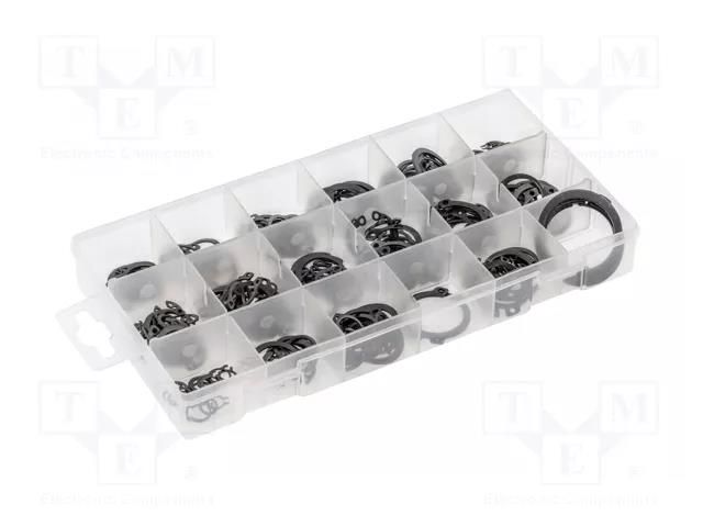 Circlip set; 225pcs. HÖGERT TECHNIK HT8G503