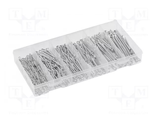 Set of splint pin; 555pcs. HÖGERT TECHNIK HT8G504