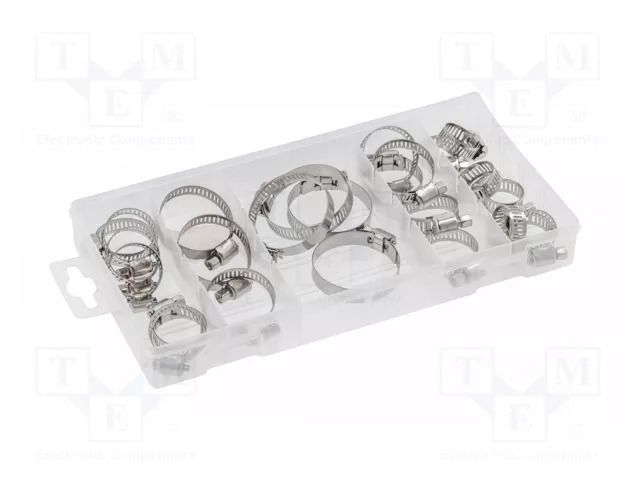 Set of bolted clamps; steel; Plating: zinc; 40pcs. HÖGERT TECHNIK HT8G512