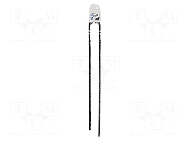 LED; turquoise; 3mm; 800mcd; 20°; Front: convex; 3.5÷4VDC BIVAR 3UTC-F