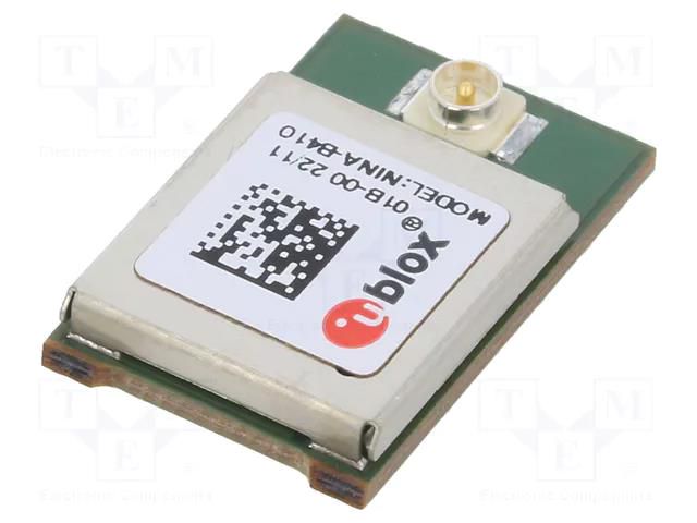Module: Bluetooth Low Energy; Bluetooth: 5.1; 8dBm; Range: 1.4km u-blox NINA-B410-01B