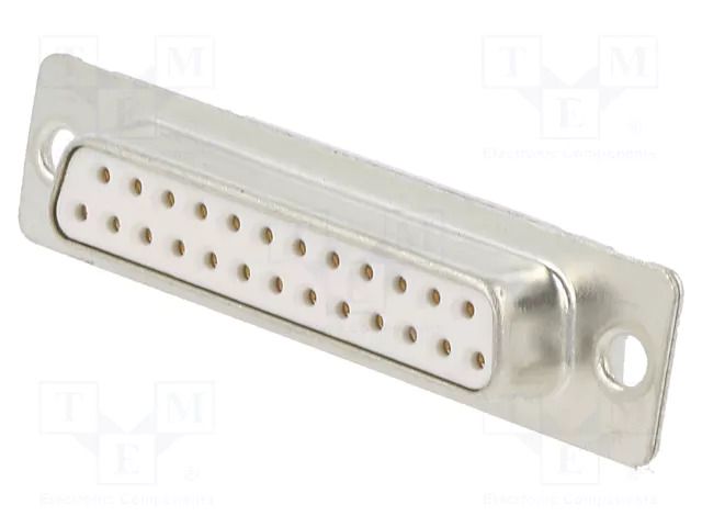 Straight; Enclos.mat: steel AMPHENOL COMMUNICATIONS SOLUTIONS DB25S064TLF