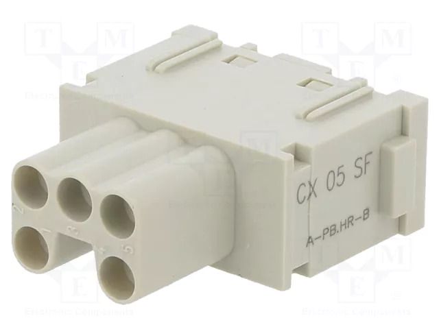Connector: HDC; module; female; MIXO; PIN: 5; 16A; 400V; Modules: 1 ILME CX05SF