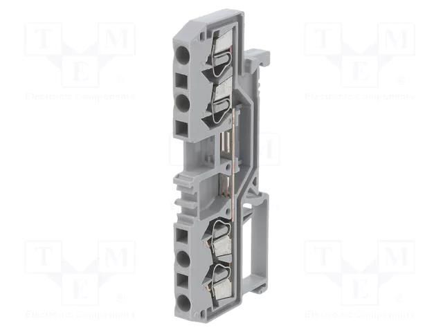 Splice terminal: rail; 280; 20A; 800V; spring clamp; grey; ways: 1 WAGO 280-833