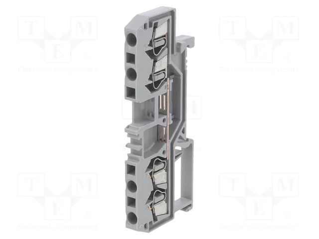Splice terminal: rail; 280; 20A; 800V; spring clamp; grey; ways: 1 WAGO 280-833