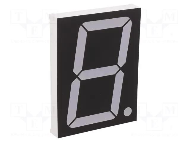 Display: LED; 7-segment; 75.6mm; 3"; No.char: 1; red; 26mcd; anode OPTOSUPPLY OSL13007-IR