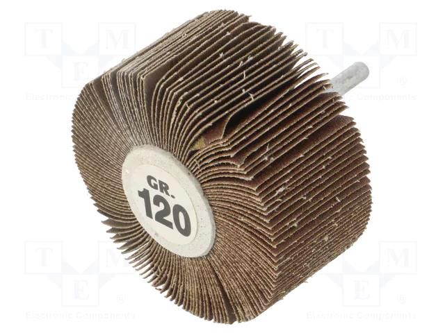 Grinding pin; Granularity: 120; Mounting: rod 6mm; Ø80x40mm PG PROFESSIONAL PG-RG.103