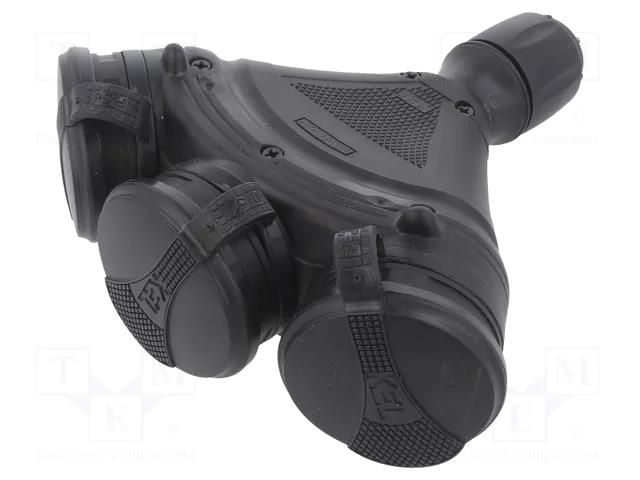 Connector: AC supply; female; socket; 2P+PE; 250VAC; 16A; for cable PLASTROL W-01166
