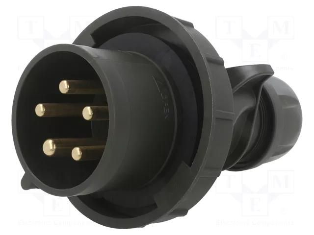 Connector: AC supply 3-phase; plug; male; 32A; 400VAC; IEC 60309 PCE 0252-6.U