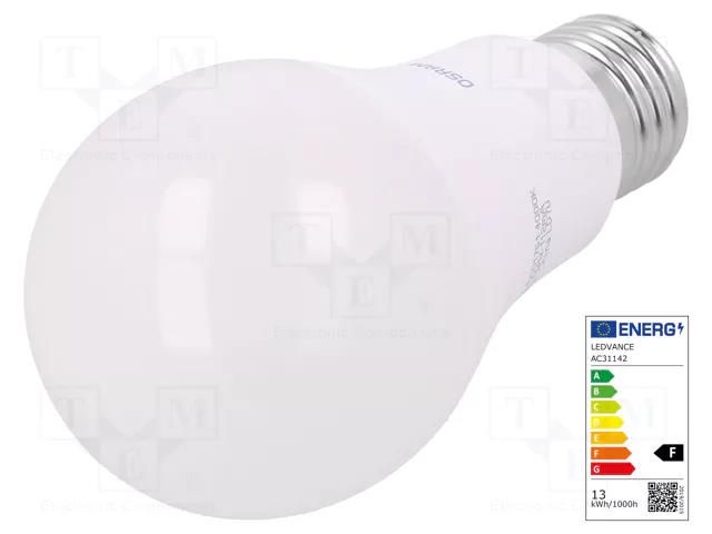 LED lamp; neutral white; E27; 230VAC; 1521lm; P: 14W; 4000K ams OSRAM 4052899973428