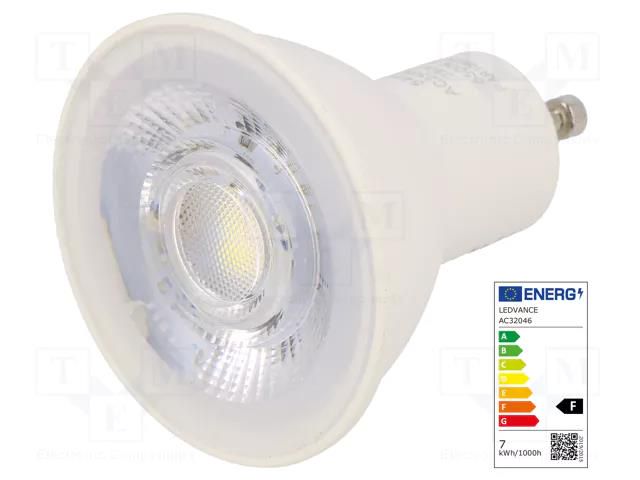 LED lamp; cool white; GU10; 230VAC; 575lm; P: 6.5W; 6500K; CRImin: 80 ams OSRAM 4058075198821