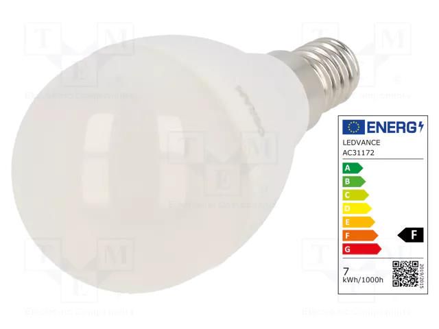 LED lamp; neutral white; E14; 230VAC; 806lm; P: 7.5W; 4000K ams OSRAM 4058075311923