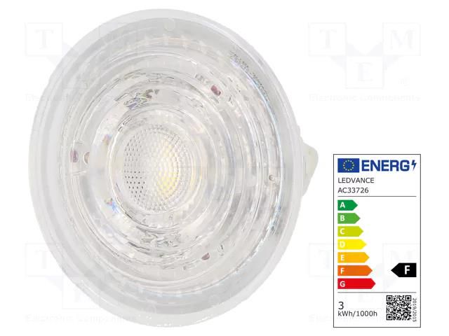 LED lamp; neutral white; GU5,3; 12VAC; 230lm; P: 2.6W; 36°; 4000K ams OSRAM 4058075431317