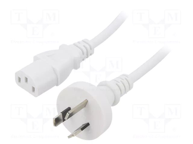 Cable; 3x0.75mm2; AS/NZS 3112 (I) plug,IEC C13 female; PVC; 1.8m LIAN DUNG SN27-3/07/1.8WH