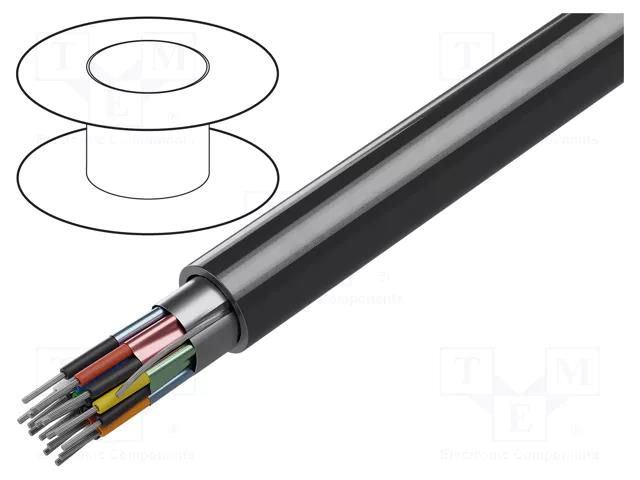 Wire; 9x2x24AWG; RS232,RS422; stranded; Cu; PVC; chrome; 30m; 300V BELDEN 9732.060100