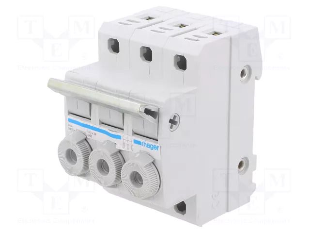 Fuse disconnector; 10x38mm; for DIN rail mounting; 20A; 400V HAGER L95300