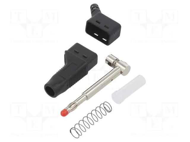 Connector: 4mm banana; plug; 32A; 30VAC; 60VDC; black; 2.5mm2 STÄUBLI ZGL-425-21
