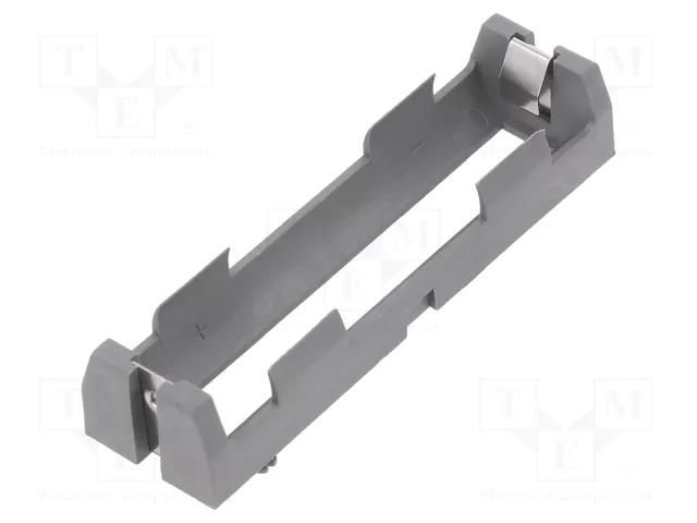 Holder; 18650; Batt.no: 1; PCB,THM; for PCB; polyamide; plastic KEYSTONE KEYS1043P