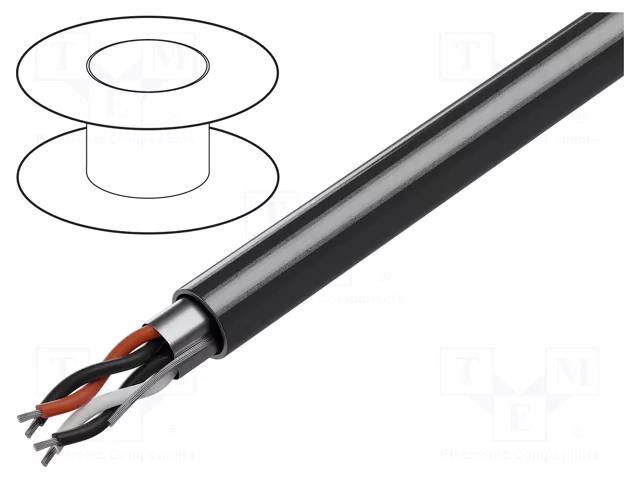 Wire; 2x2x24AWG; RS232; stranded; Cu; shielded,Al-PET foil; LSZH BELDEN 9502NH.00305