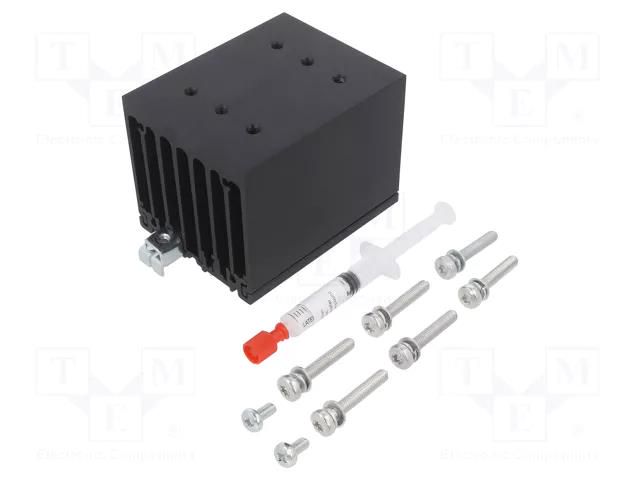 Heatsink: extruded; L: 110mm; W: 72mm; H: 75mm; 1.1K/W; aluminium CARLO GAVAZZI RHS703