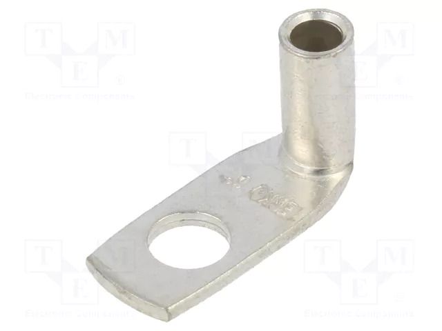 Tip: ring tube; M6; 6mm2; crimped; for cable; angled 90°; tinned ERKO KCS90-6-6/10