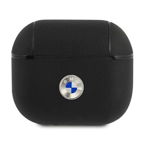 BMW BMA3SSLBK AirPods 3 cover black / black Geniune Leather Silver Logo, BMW 3666339009427 3666339009427