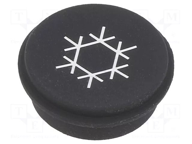Button; round; Ø21mm; black; 09 EAO 09-0S12.0027