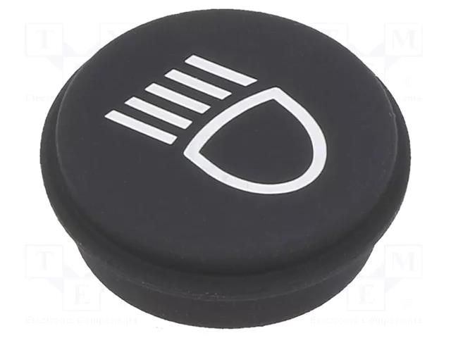 Button; round; Ø21mm; black; 09 EAO 09-0S12.0083