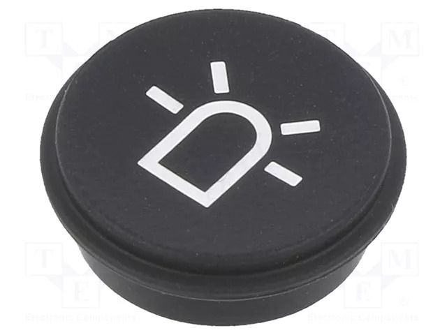 Button; round; Ø21mm; black; 09 EAO 09-0S12.1141A