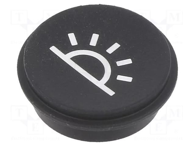 Button; round; Ø21mm; black; 09 EAO 09-0S12.1421A